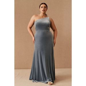 Anthropologie BHLDN By Jenny Yoo Cybill Velvet Slit Maxi Gown Dress